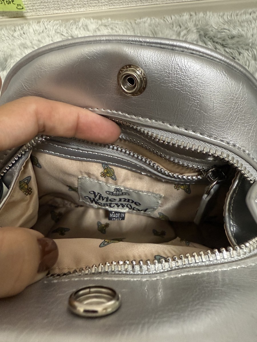 小物 Vivienne Westwood leather globe Vivienne Westwood Big Orb Chain Shoulder Bag Leather Black