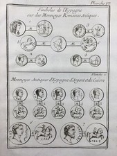 Monnaies Romana Spagna Antico 1725 Argento España Numismatica Raro Incisione