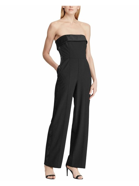 Lauren Ralph Lauren Womens Black Satin 