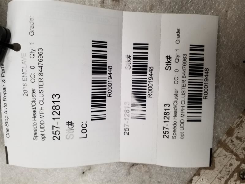2018 2019, Buick Enclave, MPH Speedo Head/Cluster, Part Number