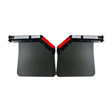Pair 1.125" Semi-Truck Angled Mud Flap Hanger&Mudflap 24"x30" HD Spring Loaded