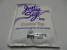 JUST MY SIZE BY L'EGGS - Control Top - Suntan - Sheer Toe - Size 1X Pantyhose!