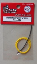YELLOW PLUG WIRES w BOOT 1:24 1:25 GOFER RACING CAR MODEL ACCESSORY 16113