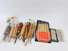 Vintage Clay Sculpting Tools Lot Pottery Carv...