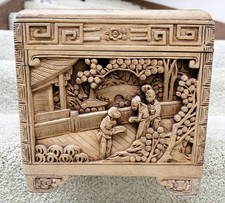 中国古玩　木彫　毛沢東　人生図箱 木制古董原始1900-1940 年中国箱子| eBay