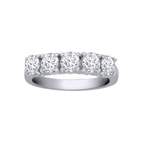 18ct White Gold Jewelco London 2ct Diamond 5 Stone Pentalogy Eternity Ring