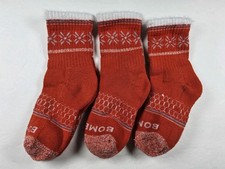 Bombas Juniors Holiday Christmas Fuzzy Top Lot Of 3 Pairs Socks Size J 8T-11T 