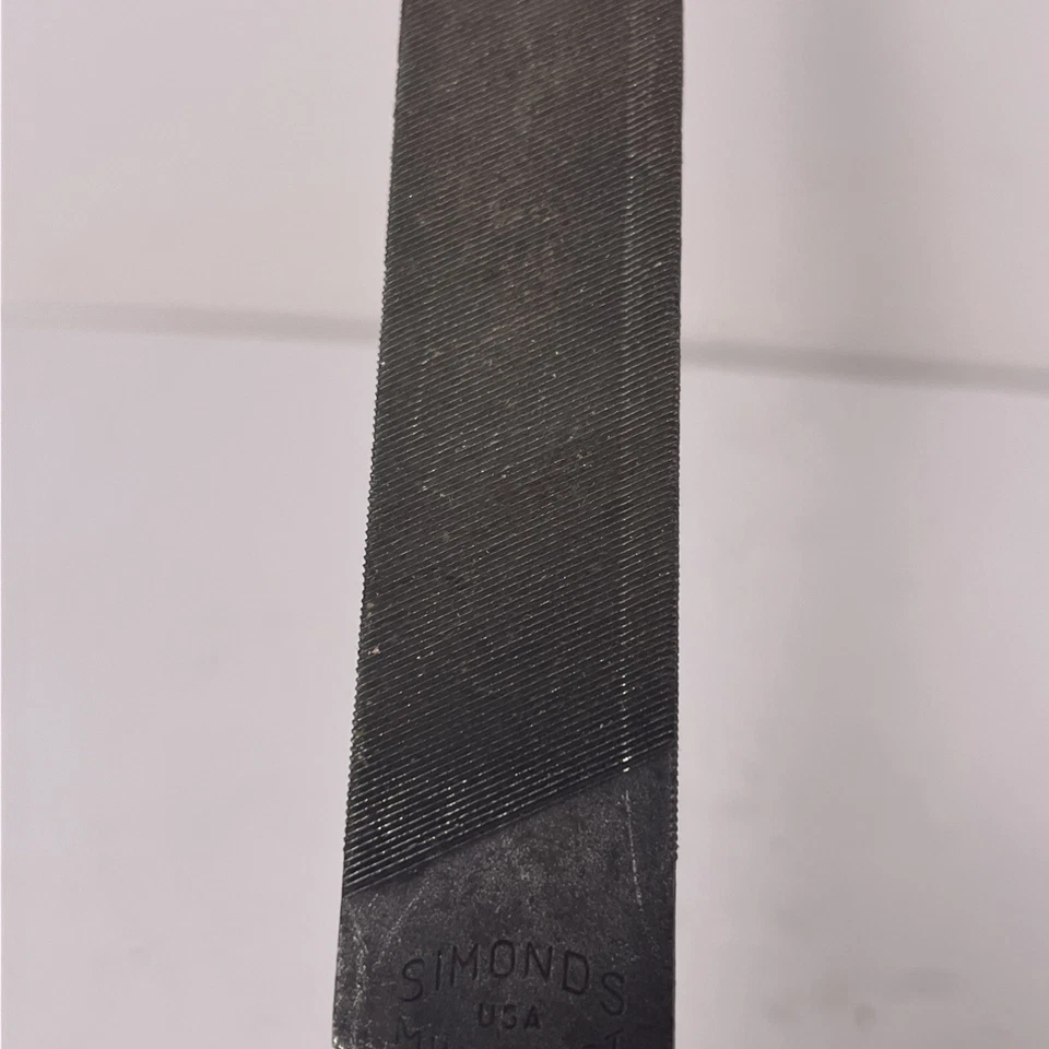 Vintage Simonds 10” Mill Bastard File Red Tang Made in USA With Wood Handle - Image 3 of 4