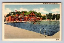 Moline IL-Illinois, Swimming Pool, Vintage Postcard