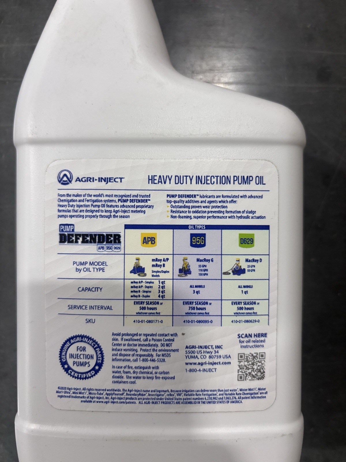 PUMP DEFENDER HEAVY DUTY INJECTION PUMP OIL ( AGRI-INJECT)