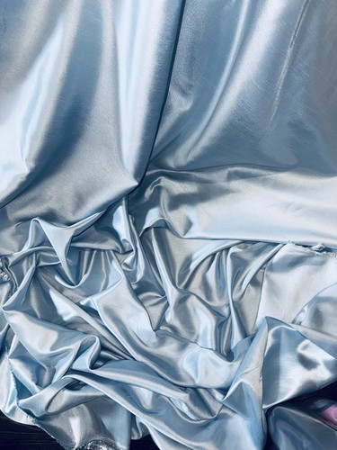1 mtr himmelblau Kunstseide Shantung Satin Stoff 58” breit (147cm) - Bild 4 von 4