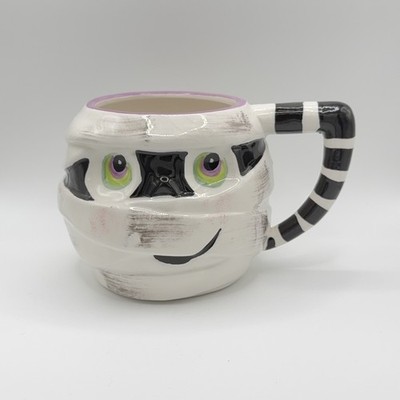 Blue Sky Mummy Halloween Ceramic Coffee Mug Heather Goldminc 