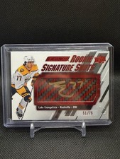 Luke Evangelista 2023-24 Engrained Rookie Signature Shots Red Stick Auto /75