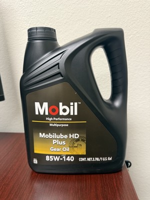 Mobil High Performance HD 85W-140 Transmission Differential Lube Gear Oil 1 Gal