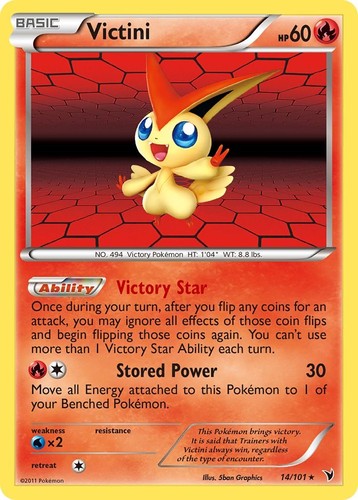 Holofoil - Victini (14) - 14/101 - LP - Noble Victories