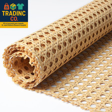 Rattan Webbing Roll, 16 X 80 Inch Woven Open Rattan Mesh PE Cane Webbing for DIY