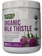 Organic Discounters USDA Organic Milk Thistle Extract Capsules, 280 Count