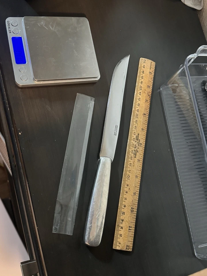 Allan Adler ~ Cuchillo de plata de ley de 12” - MANGO PESADO SÓLIDO ESTERLINA ~ $250 obo Foto 3 de 4