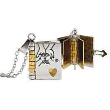 Daughter Book Necklace - Gifts from Dad Mom Adjustable Silver Jewelry