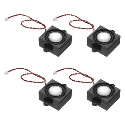 3W 4Ω Mini Speaker, 4PCS Full-Range Portable Micro Loudspeaker, Black Silver
