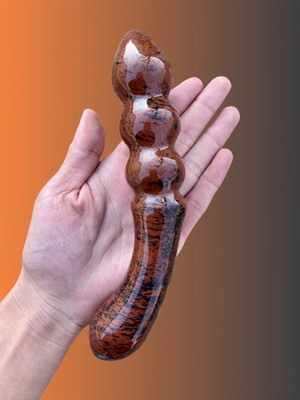 7'' Mahogany Obsidian Crystal Wand - Healing Stick - Crystal Yoni Wand -Healing W