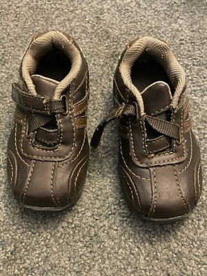 Jumping Beans Brown Hook & Loop Strap Sneakers Toddler US 5 M Synthetic