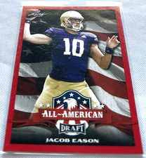 2020 Leaf Draft Football Jacob Eason Washington Huskies All-American Red Rookie