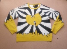 Official Men's Wu Tang Clan Ugly Christmas Knit Sweater Multicolor Pullover XL