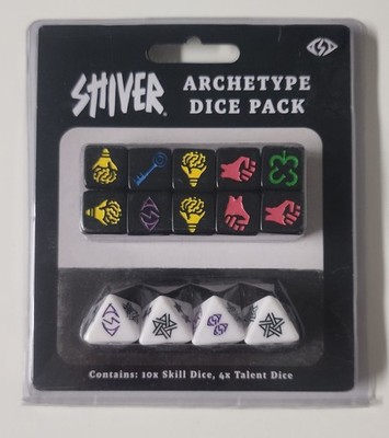 Shiver Archetype Dice Pack x10 Skill Dice & x4 Talent Dice W/ Fast Free Shipping