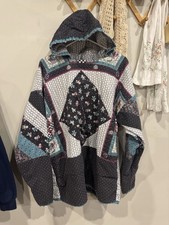 Upcycled Quilt Handmade Oversized  Hoodie Unisex Size Large