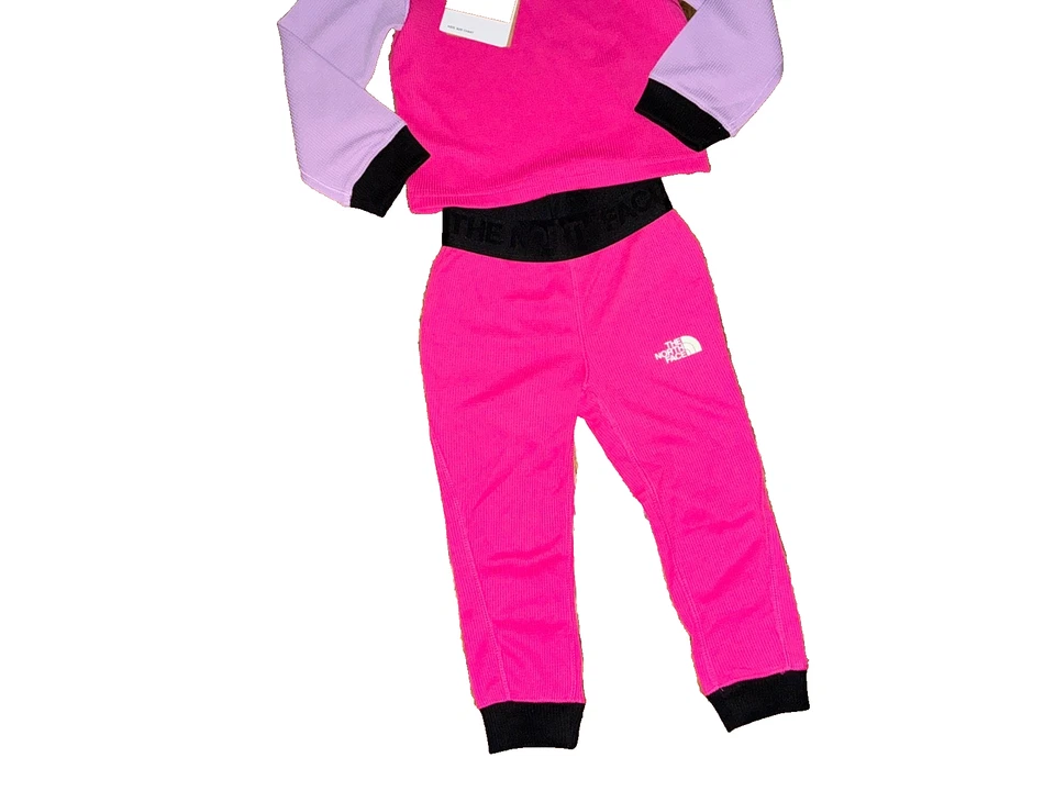 Juego de 2 capas base waffle THE NORTH FACE Mr Pink niños/niñas talla 3 - Rt $55 NUEVO Foto 4 de 4