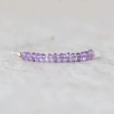 3mm 3.5mm AAA Pink Amethyst Faceted Rondelle Beads 1 Natural Gemstone for DIY