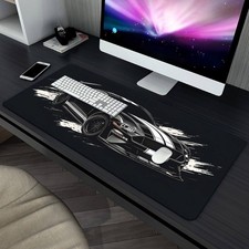 40 90cm1pc Black sports car pattern Printed Pad for Desk, Multi Functional XXL M