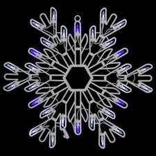 Northlight 15" LED Pure White and Blue Snowflake Christmas Window Silhouette