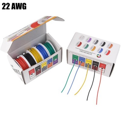 22AWG Flexible Silicone Electric Wire 22 Gauge Tinned Copper 5 Colors