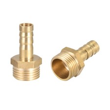 Brass Barb Hose Fittings Connector Adapter 8mm Barbed x G3/8 Male Pipe 2pcs
