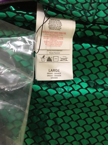 RUBIE’S Pet Shop Pet Dog Mermaid Halloween Costume Tail Bra Large New - Picture 3 of 5