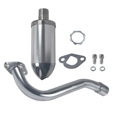 Exhaust Muffler Pipe w/Thread For Predator 212cc 196cc 6.5HP Honda GX160 GX200