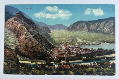 Montenegro Cattaro Kotor Fortress Old Town Bay of Kotor Vintage Postcard