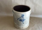 Antique 19thC Stoneware Salt Glazed Decorated 3 Gallon Red Wing Midwestern Crock