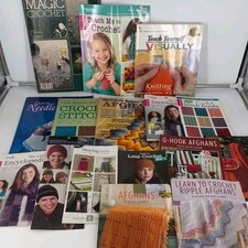 16X Crochet Stitch Knitting Quilting Books Lot Of 16