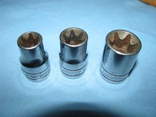 Snap On trox sockets 3 Large 1/2 drive E16 E18 E24