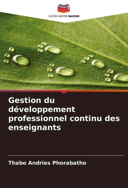 Gestion Du DéVeloppement Professionnel Continu Des Enseignants Phorabatho Buch-image