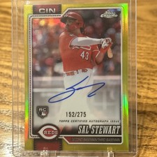 Sal Stewart Chrome 2026 Yellow /275 Auto