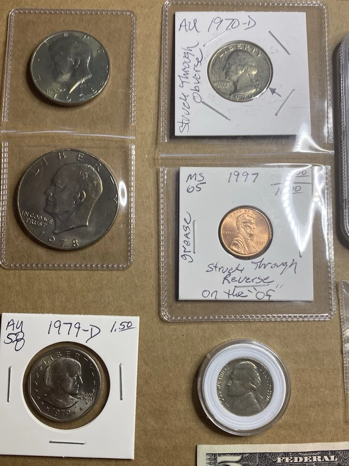 Huge Lot Of Coins, Paper & Copper NGC1954-69MO Mexico 5C Brass One Grain Silver - Image 4 of 4