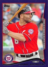 Danny Espinosa 2014 Topps 455 Purple Washington Nationals Baseball Card
