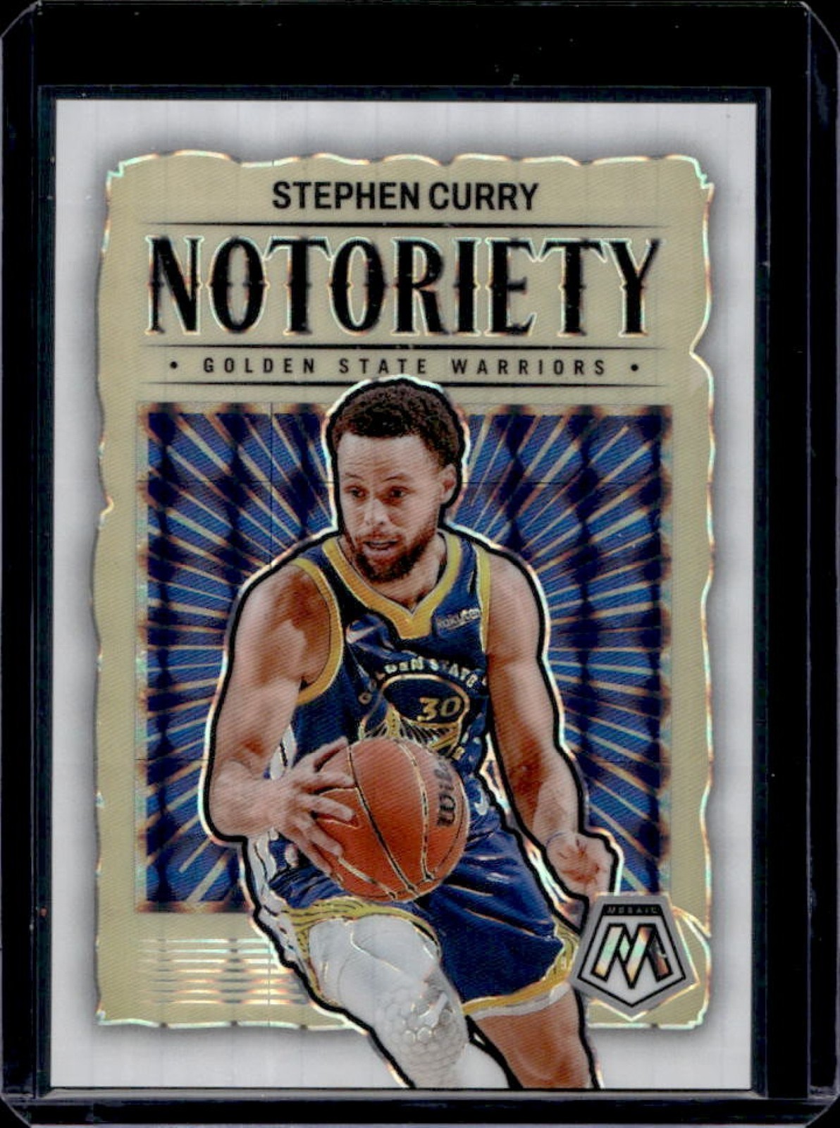 2023-24 Mosaic Stephen Curry Notoriety White Mosaic #/25 Warriors