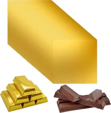 100PCS 10"X10" Large Chocolate Bar Wrappers with Thick Paper Backing, Candy B...