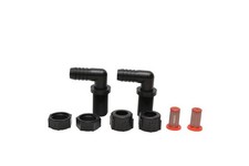 Polypropylene Elbow Nozzle Body Kit 11/16 Inch MPS x 3/8 Inch HB 2 PCS