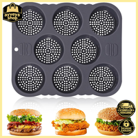 Silikon Backform FüR Burger Buns Antihaft 8 KavitäTen HitzebestäNdig
